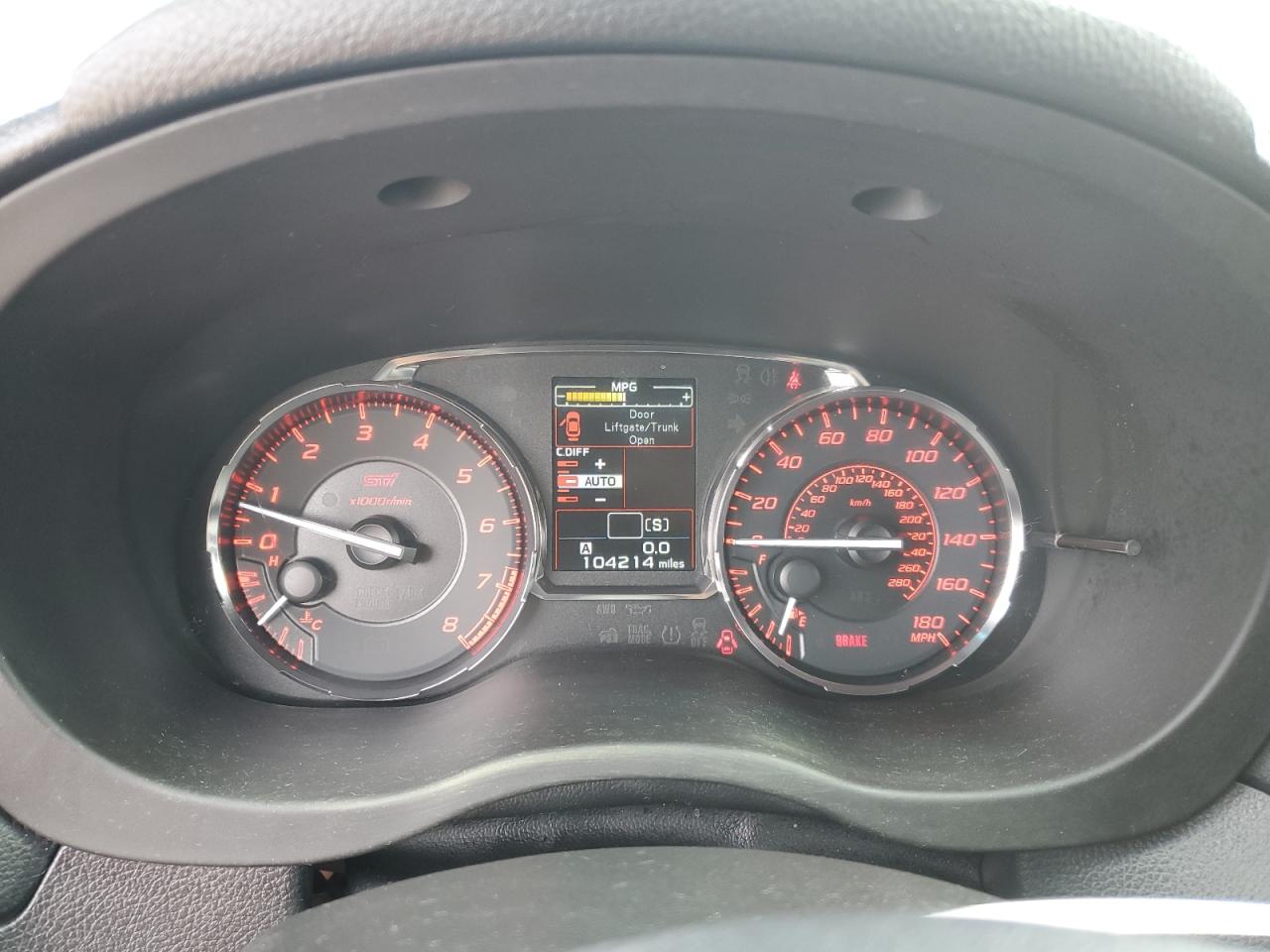 2016 Subaru WRX VIN JF1VA2M63G9814961 Copart auction photo, rear end / minor dent/scratches damage thumbnail 9