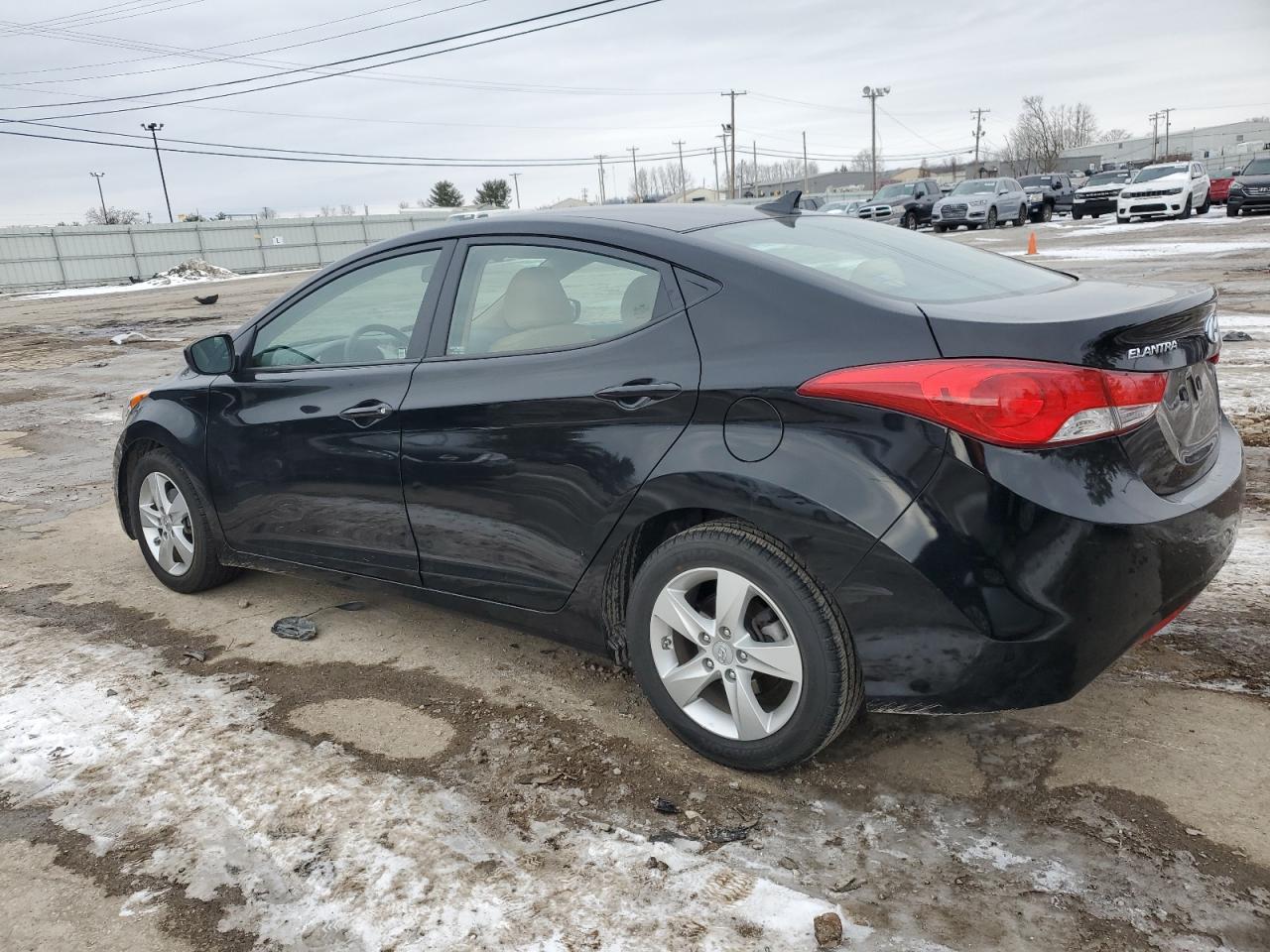 2012 Hyundai Elantra VIN KMHDH4AE6CU242439 Copart auction photo, side damage thumbnail 2
