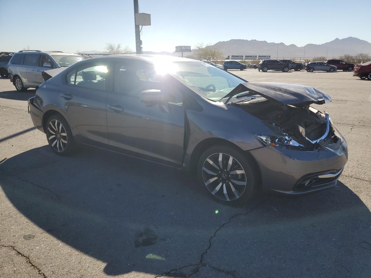 2014 Honda Civic VIN 19XFB2F97EE243079 Copart auction photo, front end / rear end damage thumbnail 4