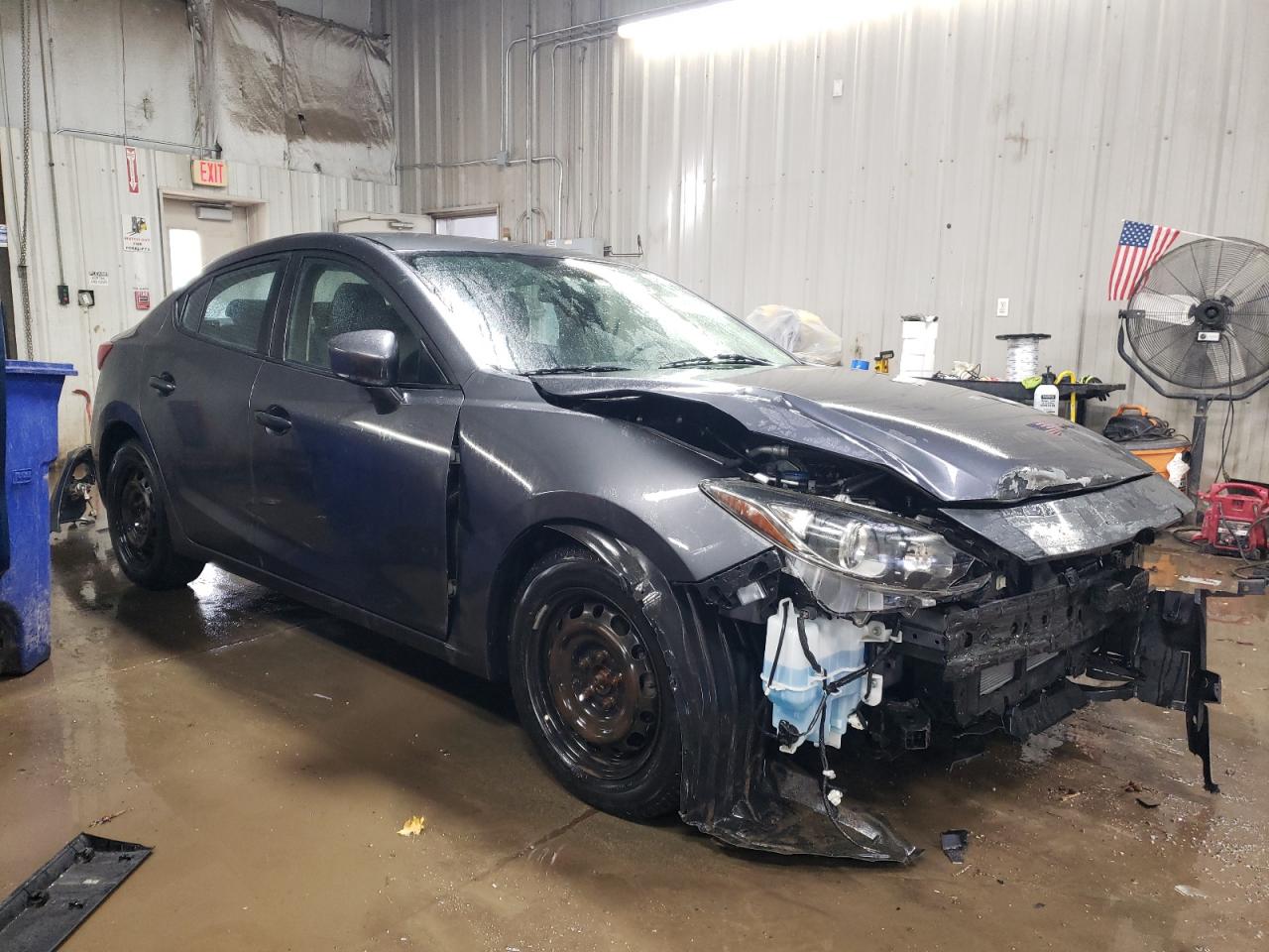 2014 Mazda 3 VIN JM1BM1U75E1144347 Copart auction photo, front end / side damage thumbnail 4