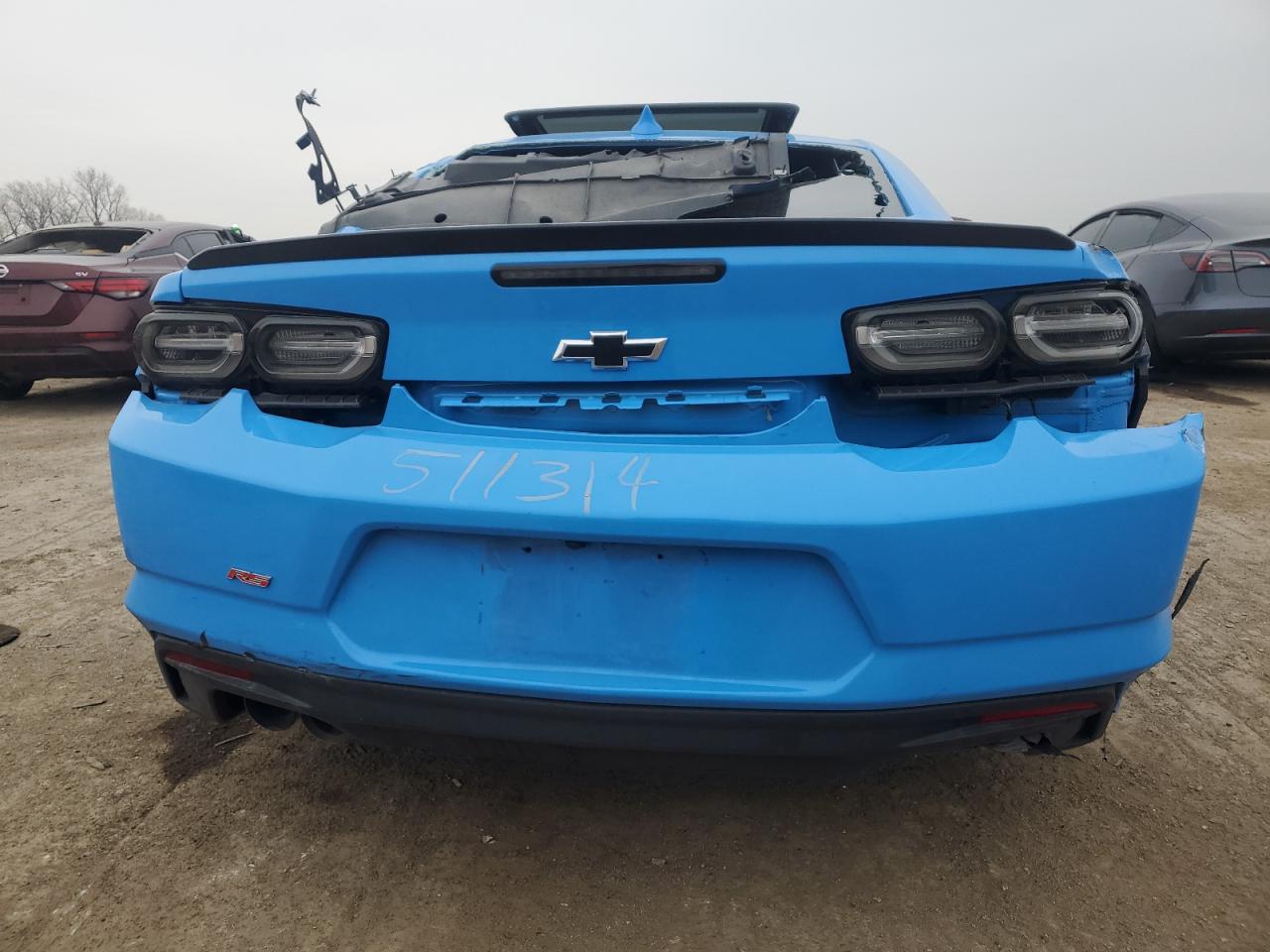 2022 Chevrolet Camaro VIN 1G1FE1R77N0105779 Copart auction photo, vandalism damage thumbnail 6