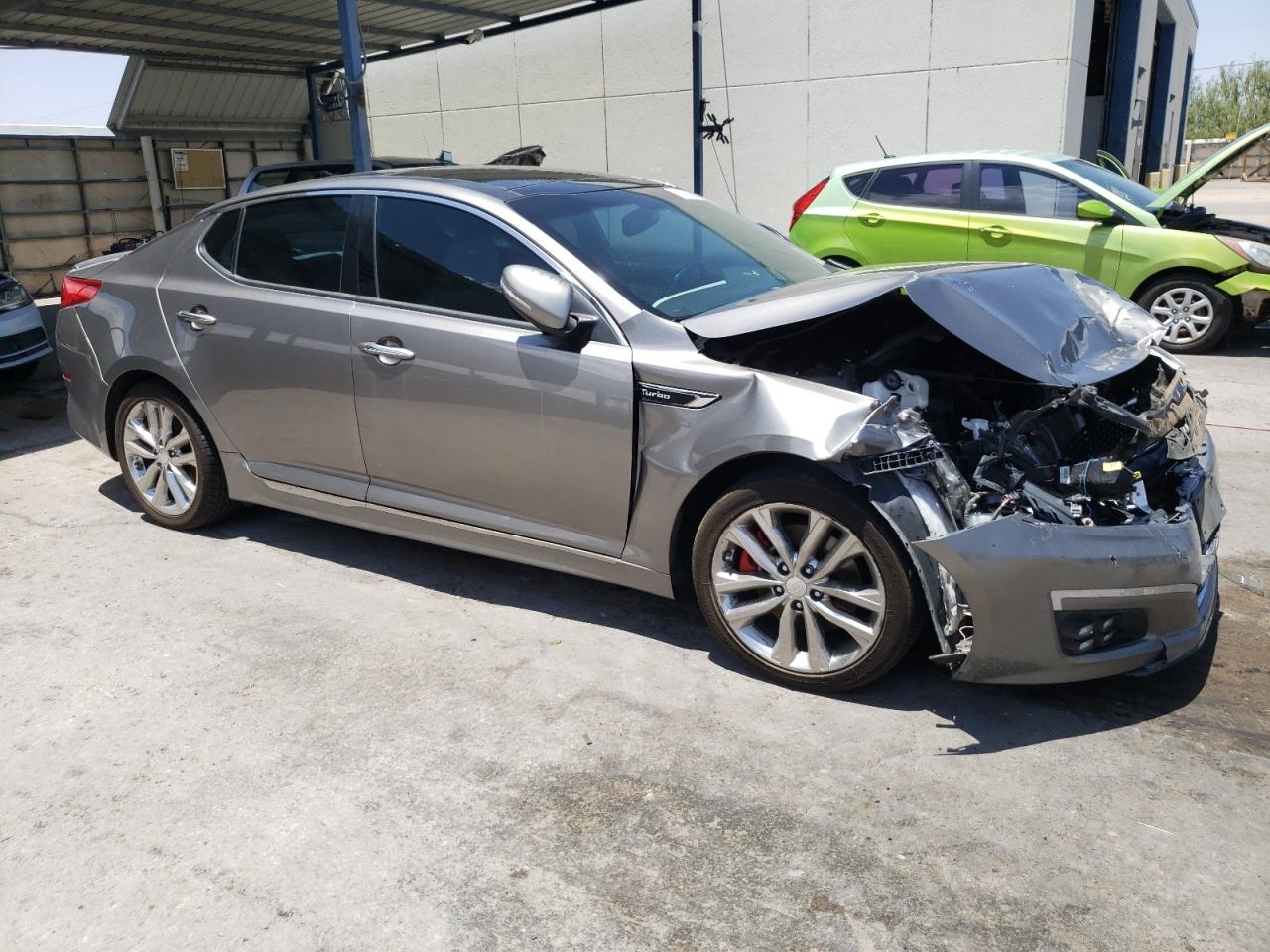 2015 KIA Optima VIN 5XXGR4A60FG446753 Copart auction photo, front end damage thumbnail 4