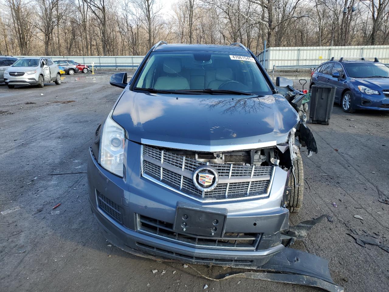 2012 Cadillac SRX VIN 3GYFNDE31CS576337 Copart auction photo, front end / side damage thumbnail 5