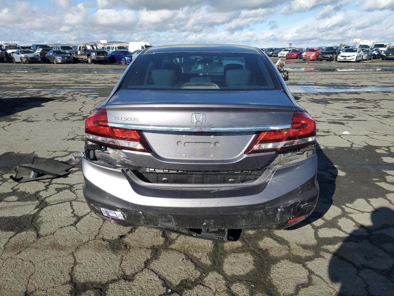 2015 Honda Civic VIN 19XFB2F57FE287159 Copart auction photo, front end / rear end damage thumbnail 6