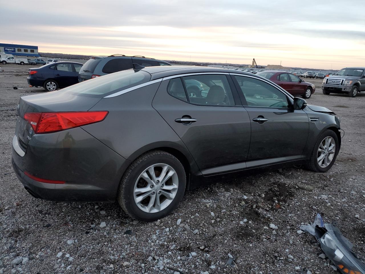 2013 KIA Optima VIN 5XXGN4A75DG147941 Copart auction photo, front end damage thumbnail 3