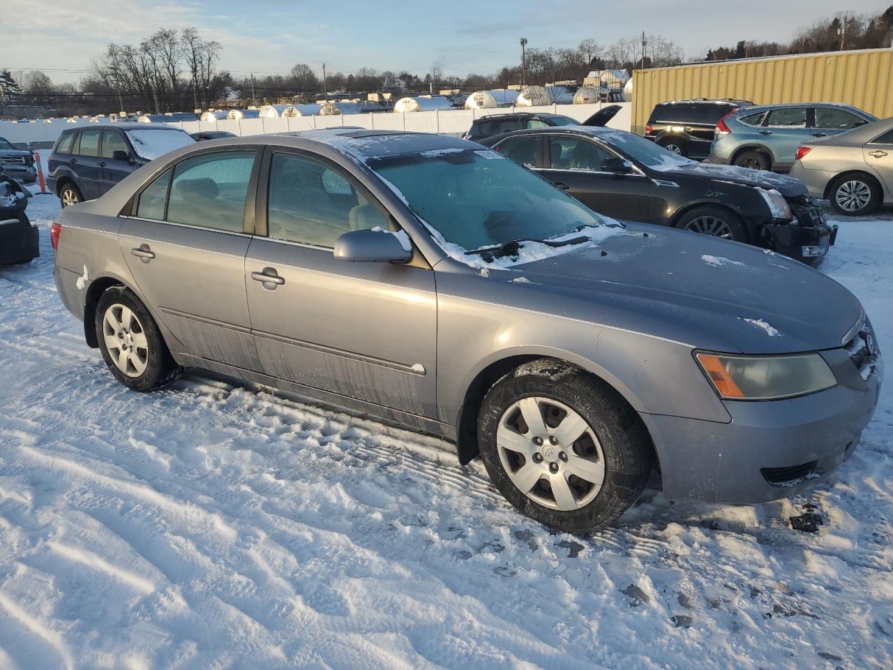 2007 Hyundai Sonata VIN 5NPET46C87H208002 Copart auction photo, front end / side damage thumbnail 4