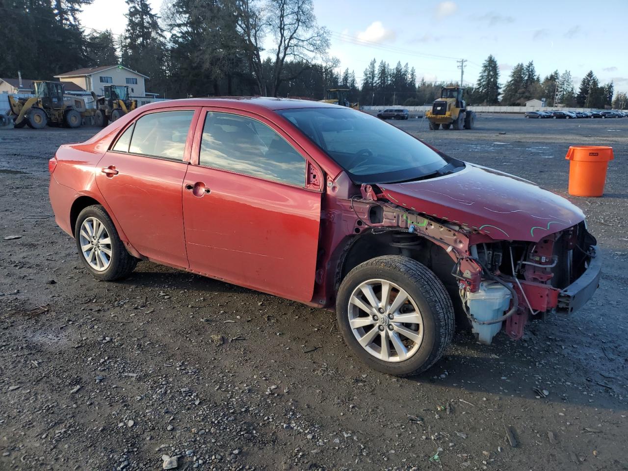 2009 Toyota Corolla VIN JTDBL40E499067356 Copart auction photo, front end / side damage thumbnail 4