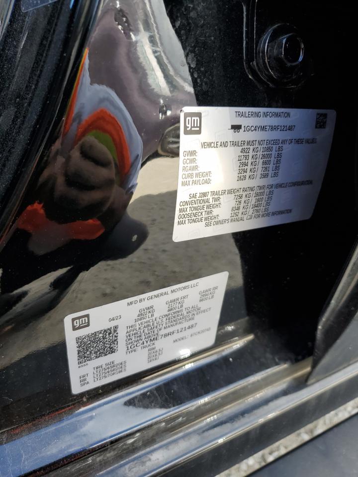 2024 Chevrolet Silverado VIN 1GC4YME78RF121487 Copart auction photo, water/flood / minor dent/scratches damage thumbnail 14