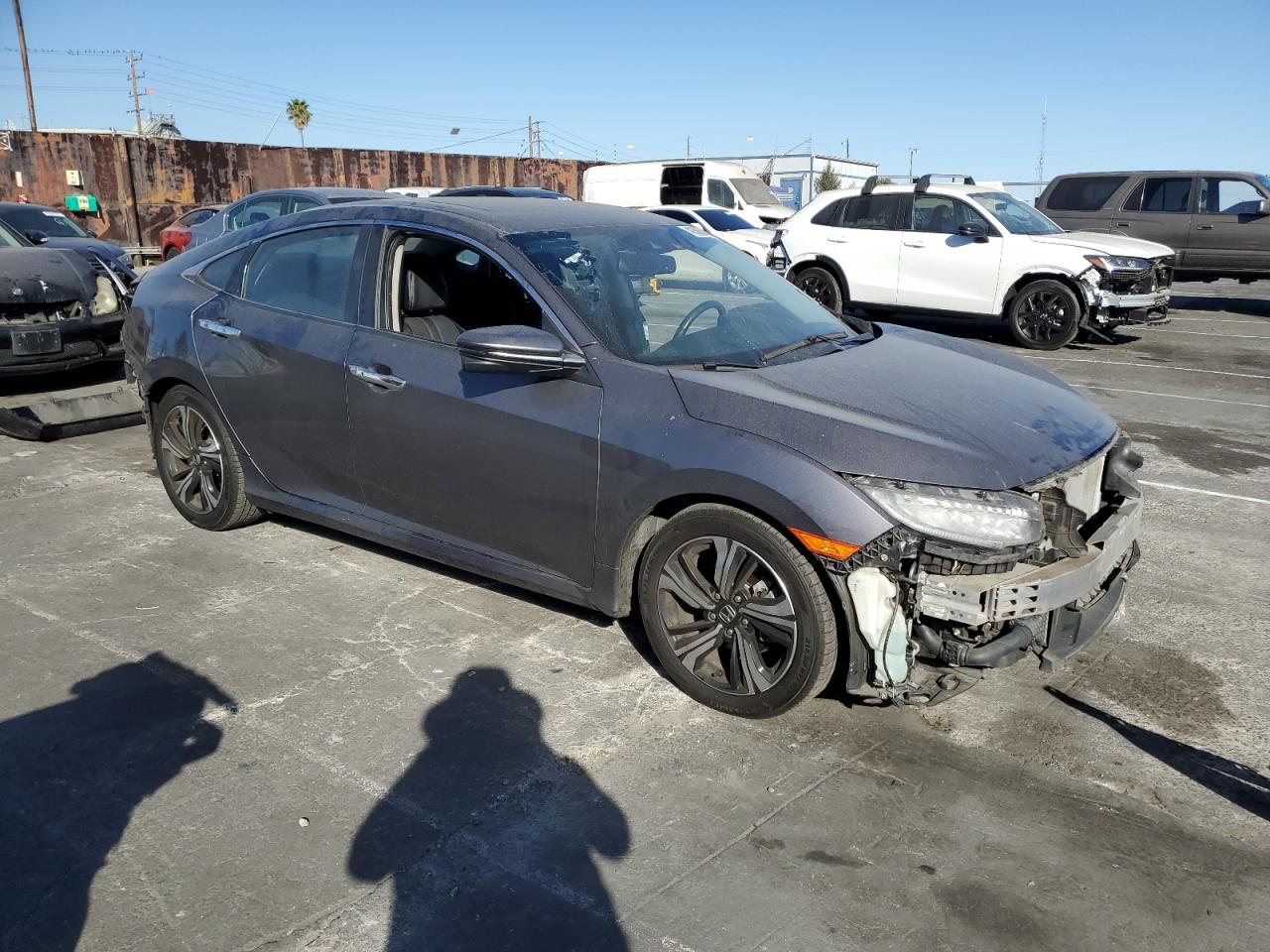 2017 Honda Civic VIN 2HGFC1F96HH642261 Copart auction photo, all over damage thumbnail 4
