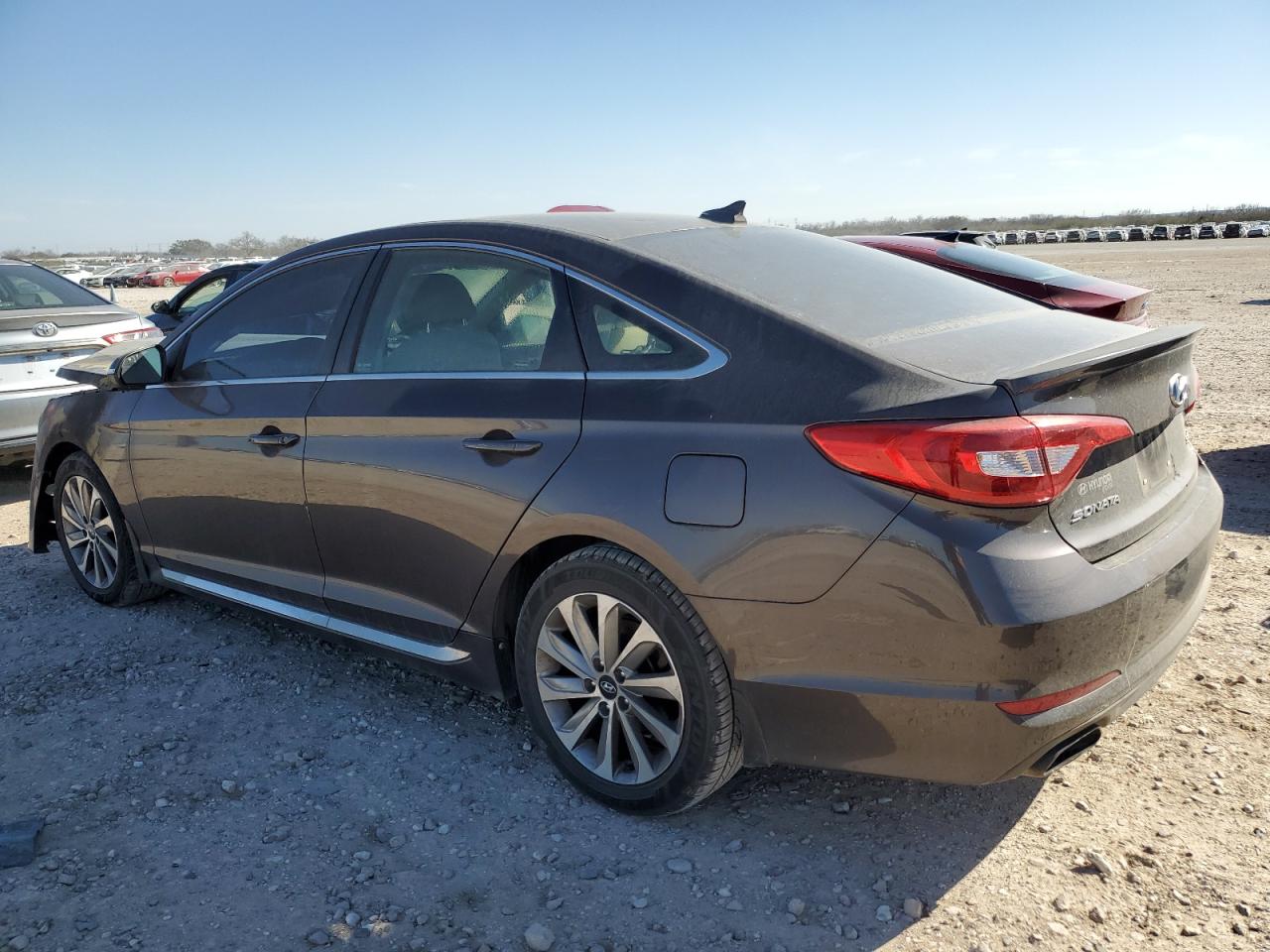 2015 Hyundai Sonata VIN 5NPE34AF6FH083095 Copart auction photo, burn - engine / minor dent/scratches damage thumbnail 2