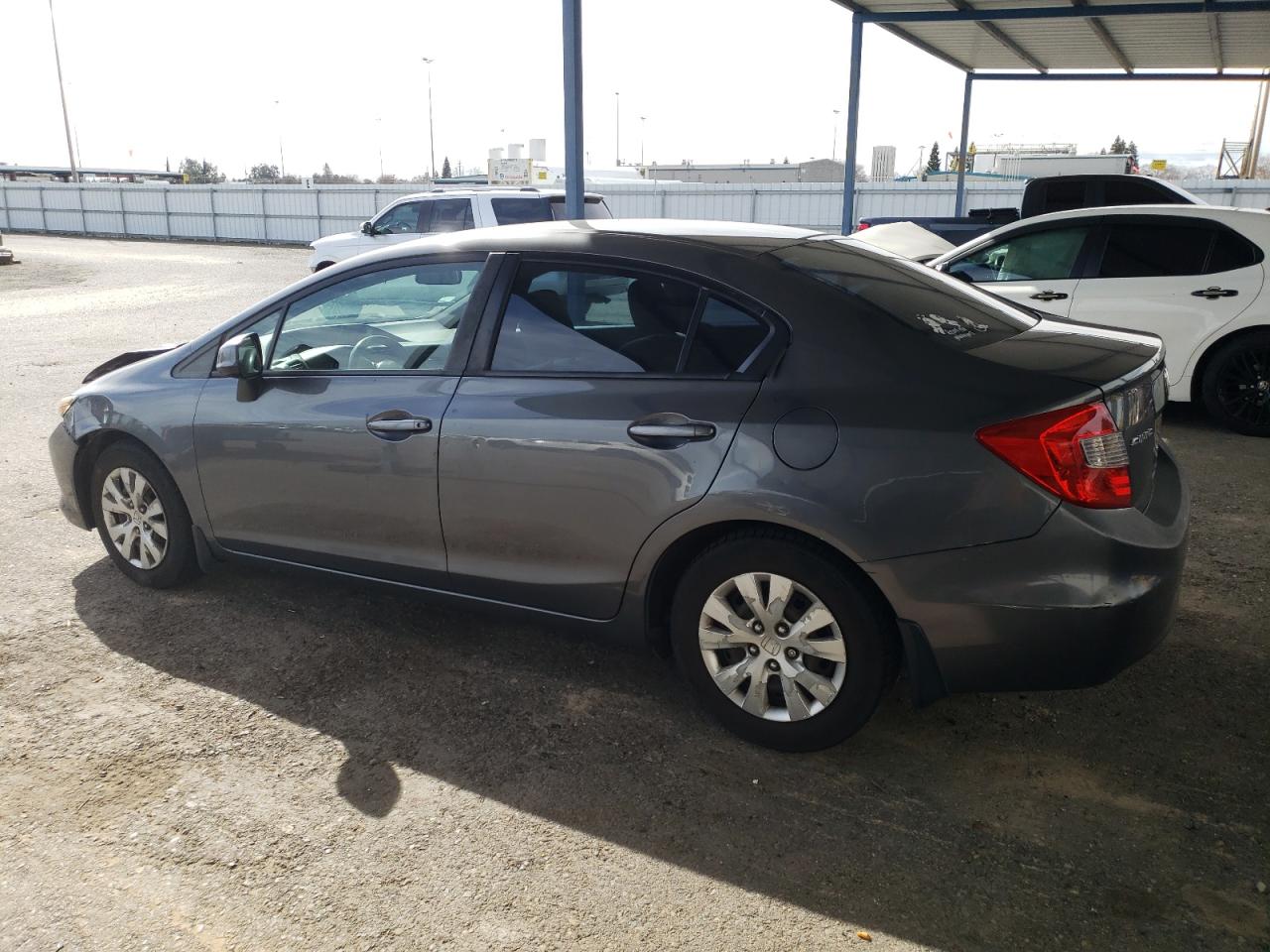 2012 Honda Civic VIN 19XFB2F55CE345765 Copart auction photo, front end / side damage thumbnail 2