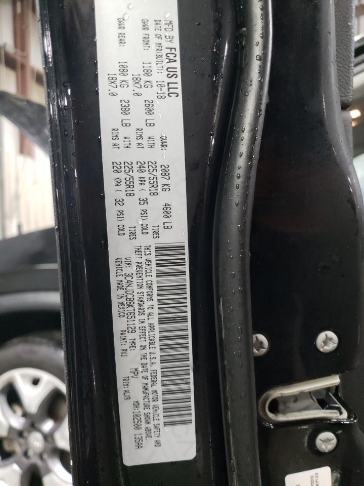 2019 Jeep Compass VIN 3C4NJDCB8KT651129 Copart auction photo, front end damage thumbnail 12