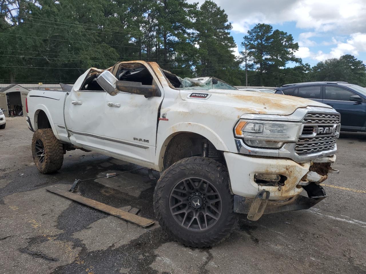 2020 RAM 2500 VIN 3C6UR5TL5LG103481 Copart auction photo, rollover damage thumbnail 4