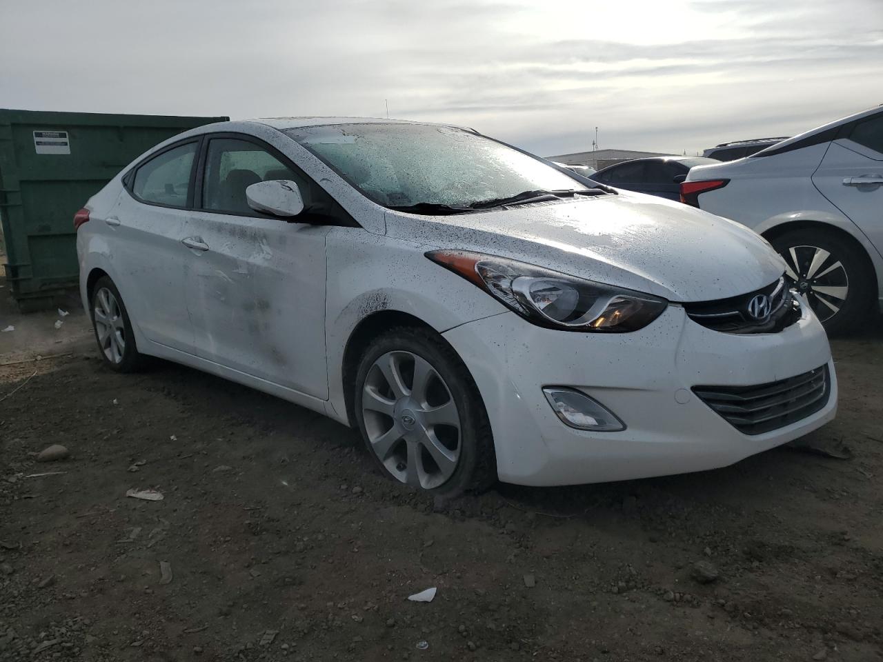 2012 Hyundai Elantra VIN 5NPDH4AE2CH093543 Copart auction photo, front end / vandalism damage thumbnail 4