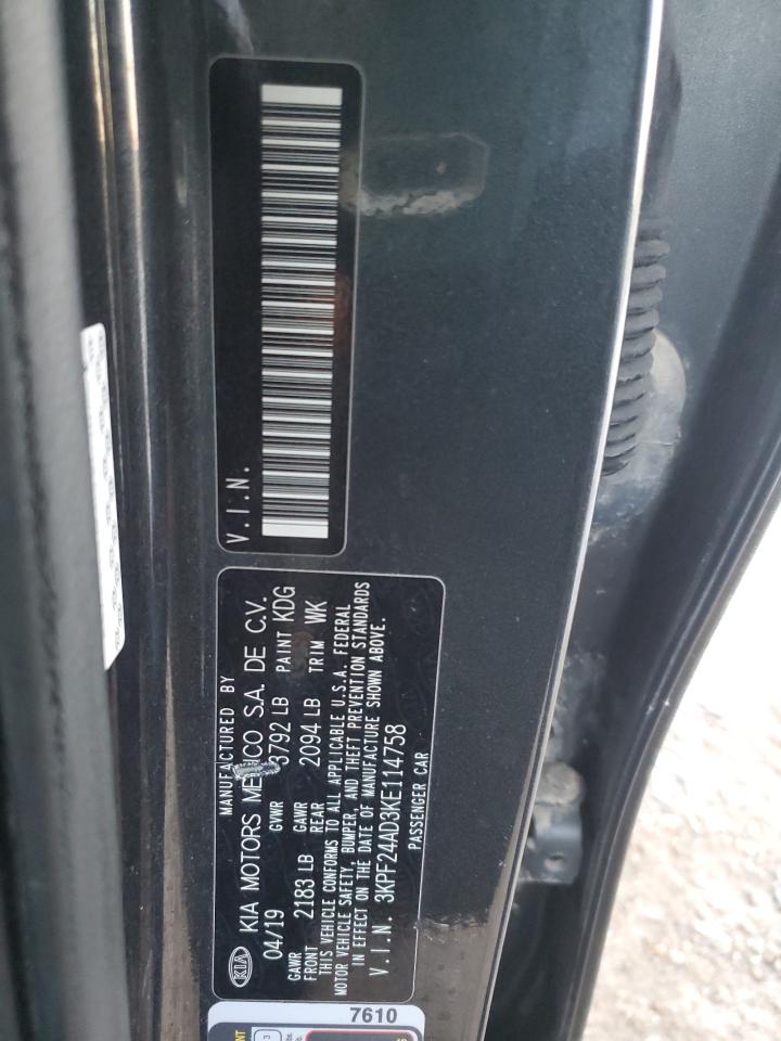 2019 KIA Forte VIN 3KPF24AD3KE114758 Copart auction photo, rear end damage thumbnail 14