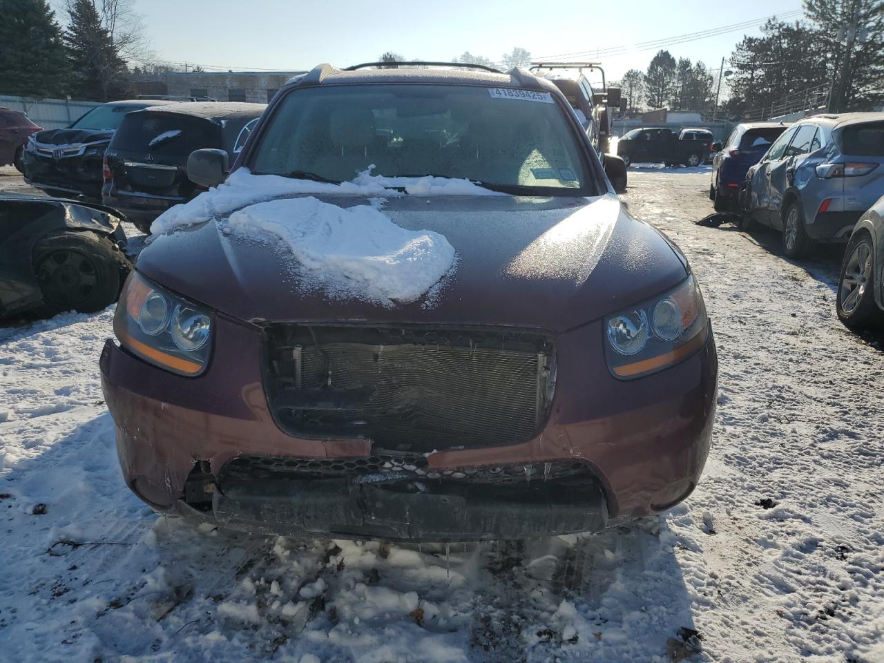 2009 Hyundai Santa Fe VIN 5NMSG73D79H254426 Copart auction photo, front end / side damage thumbnail 5