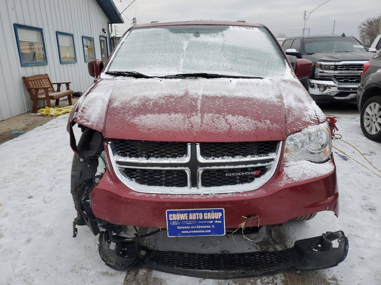 2014 Dodge Caravan VIN 2C4RDGCG7ER477020 Copart auction photo, front end / undercarriage damage thumbnail 5