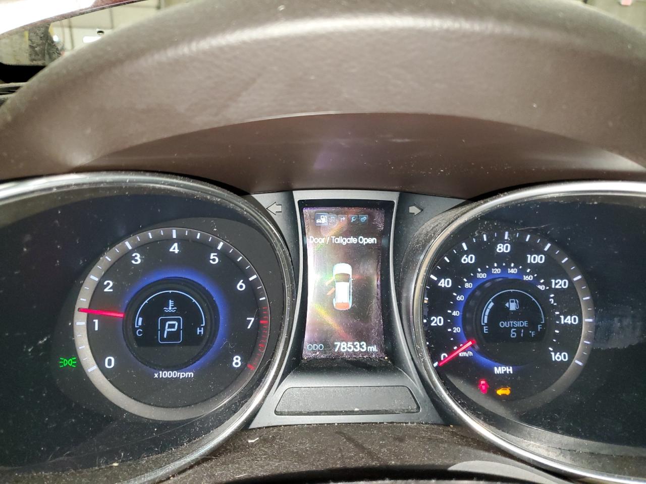 2014 Hyundai Santa Fe VIN 5XYZUDLB3EG232142 Copart auction photo, front end / side damage thumbnail 9