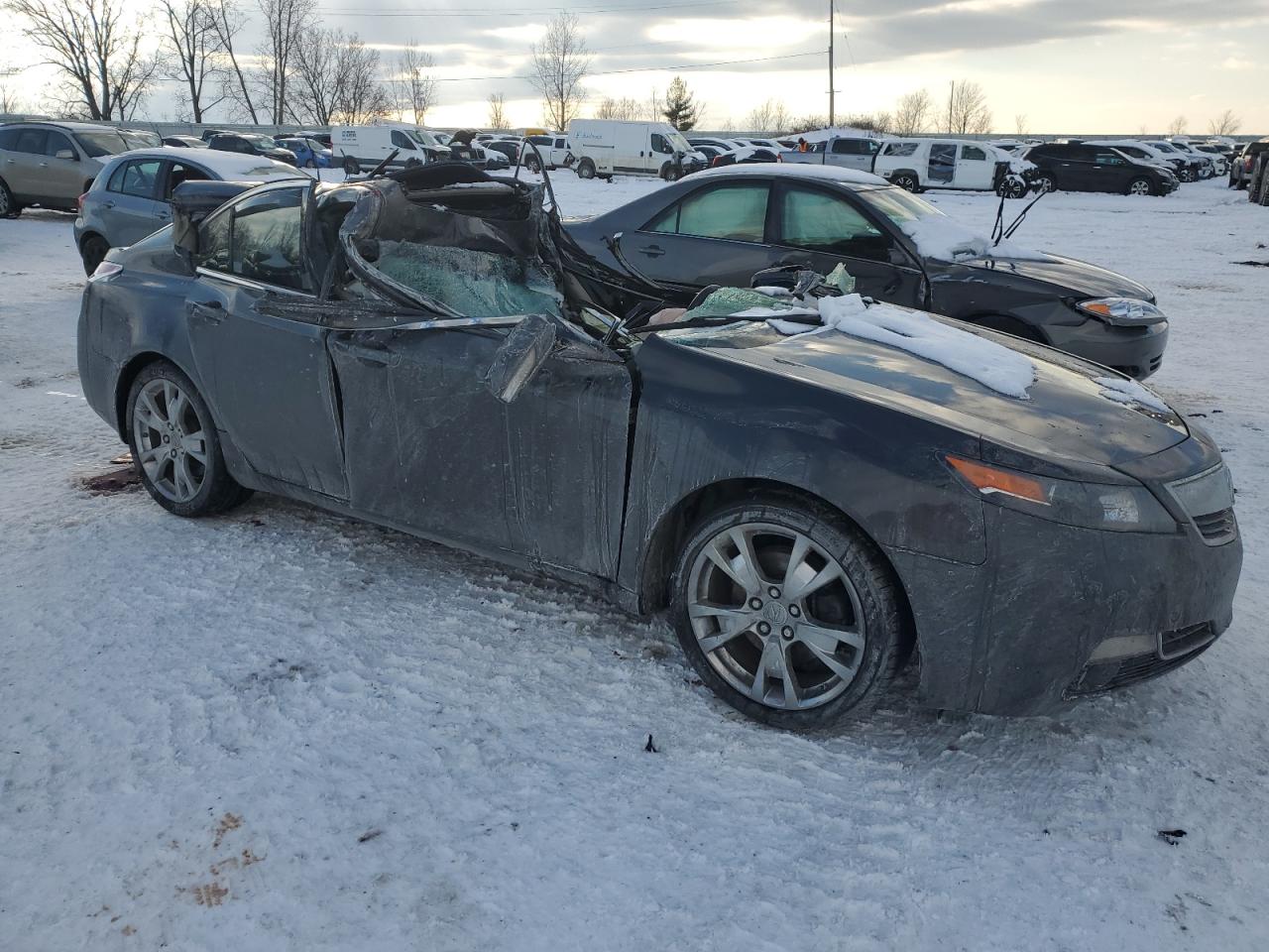 2012 Acura TL VIN 19UUA9F78CA011822 Copart auction photo, top/roof damage thumbnail 4