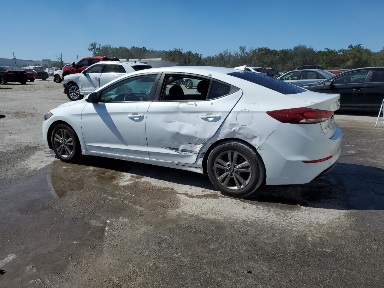 2018 Hyundai Elantra VIN 5NPD84LF9JH364455 Copart auction photo, side / rear end damage thumbnail 2