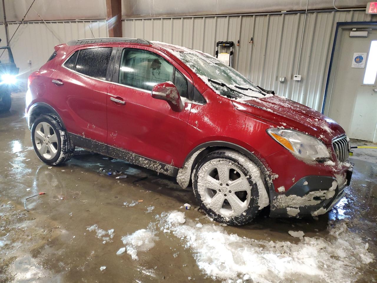 2016 Buick Encore VIN KL4CJASB9GB604282 Copart auction photo, front end / side damage thumbnail 4