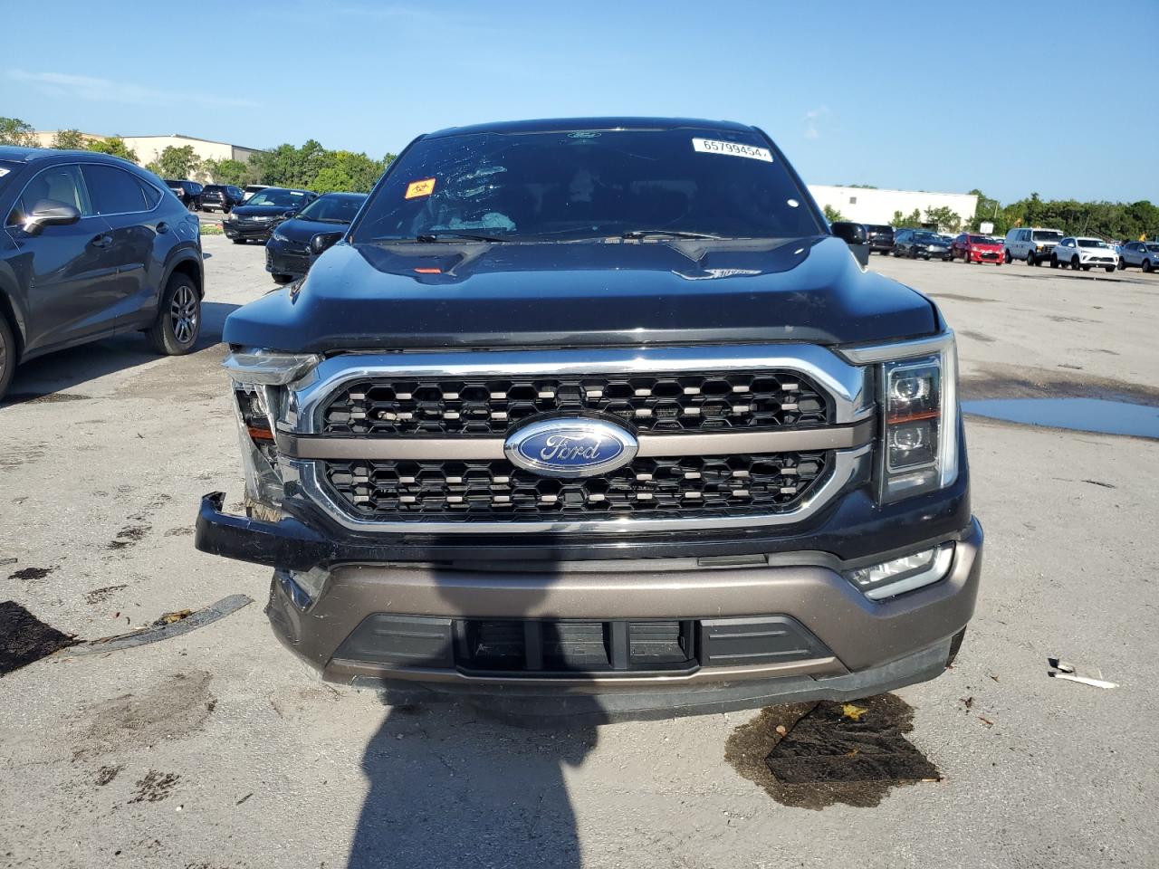2021 Ford F-150 VIN 1FTEW1C80MFA71455 Copart auction photo, front end / rear end damage thumbnail 5