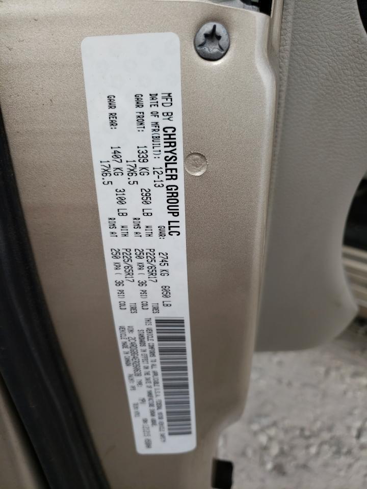 2014 Dodge Caravan VIN 2C4RDGBG4ER260638 Copart auction photo, front end / undercarriage damage thumbnail 14