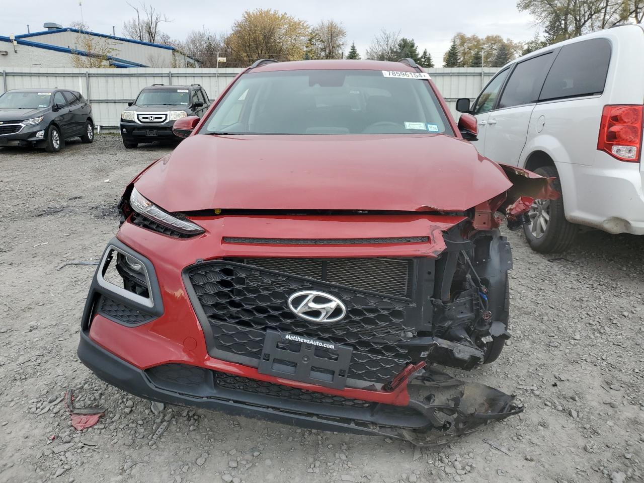 2020 Hyundai Kona VIN KM8K2CAAXLU506925 Copart auction photo, front end damage thumbnail 5