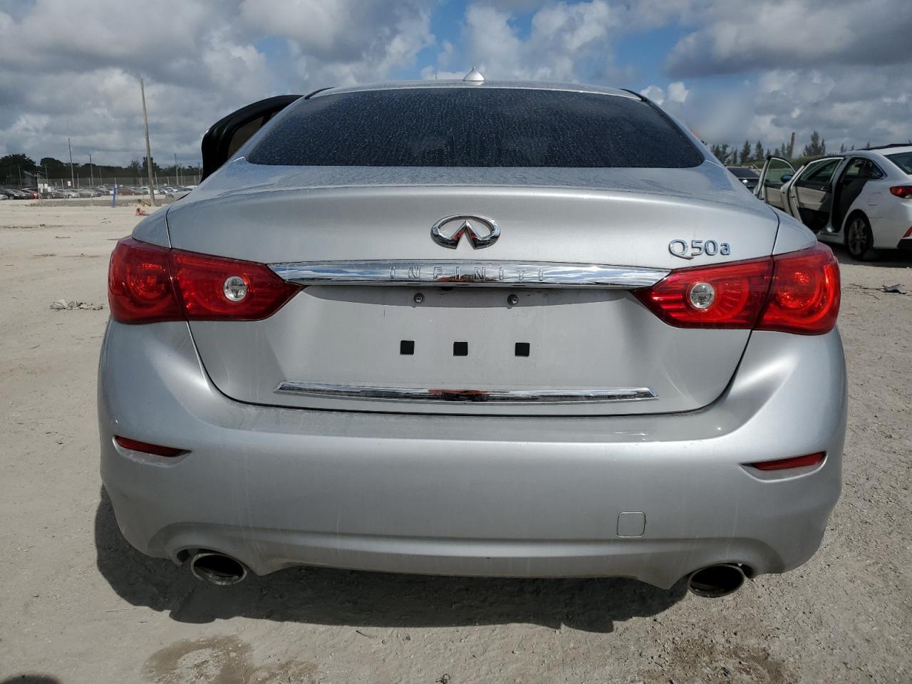 2015 Infiniti Q50 VIN JN1BV7APXFM335009 Copart auction photo, front end / side damage thumbnail 6