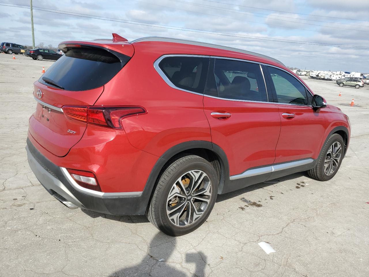 2019 Hyundai Santa Fe VIN 5NMS53AA9KH049042 Copart auction photo, side damage thumbnail 3