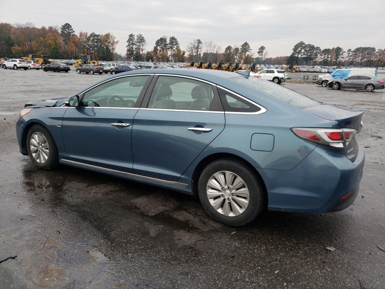 2016 Hyundai Sonata VIN KMHE24L1XGA042297 Copart auction photo, front end / side damage thumbnail 2