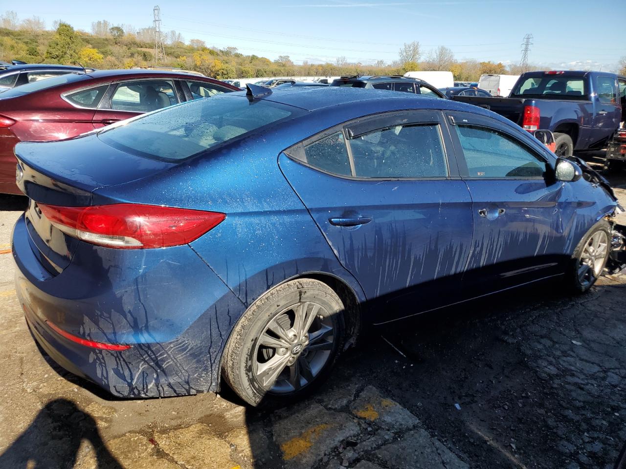 2017 Hyundai Elantra VIN 5NPD84LF1HH166706 Copart auction photo, front end / minor dent/scratches damage thumbnail 3
