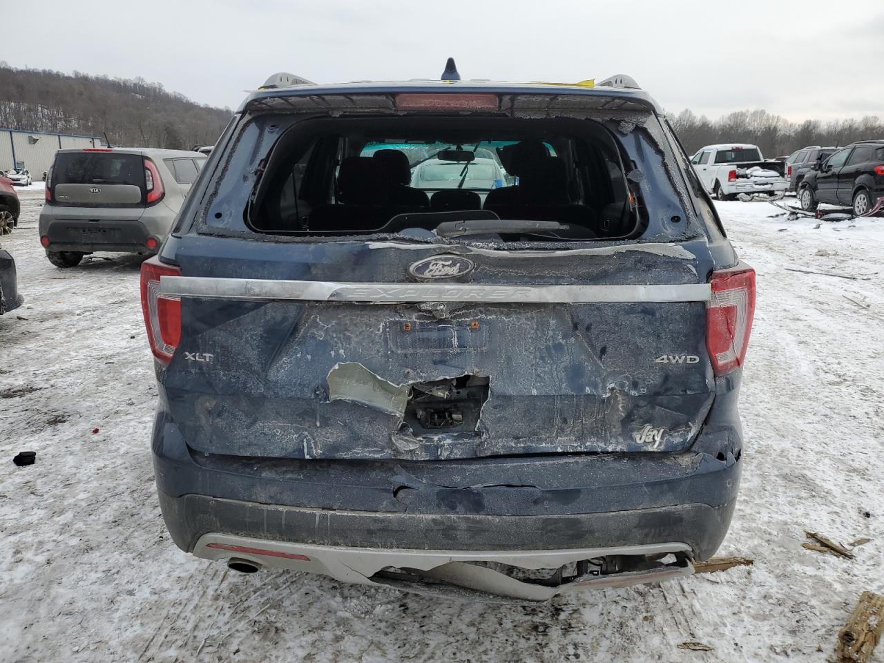 2017 Ford Explorer VIN 1FM5K8D89HGB77501 Copart auction photo, rear end / undercarriage damage thumbnail 6