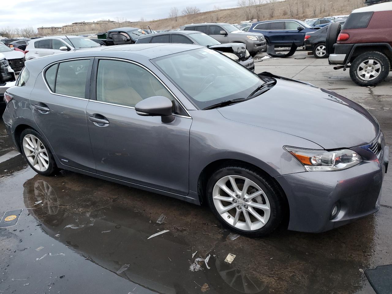 2012 Lexus CT VIN JTHKD5BH7C2113836 Copart auction photo, front end / side damage thumbnail 4