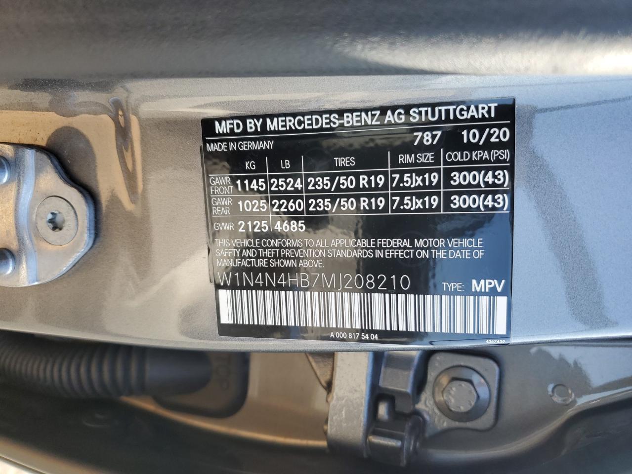 2021 Mercedes-Benz GLA-klasse VIN W1N4N4HB7MJ208210 Copart auction photo, front end / minor dent/scratches damage thumbnail 13