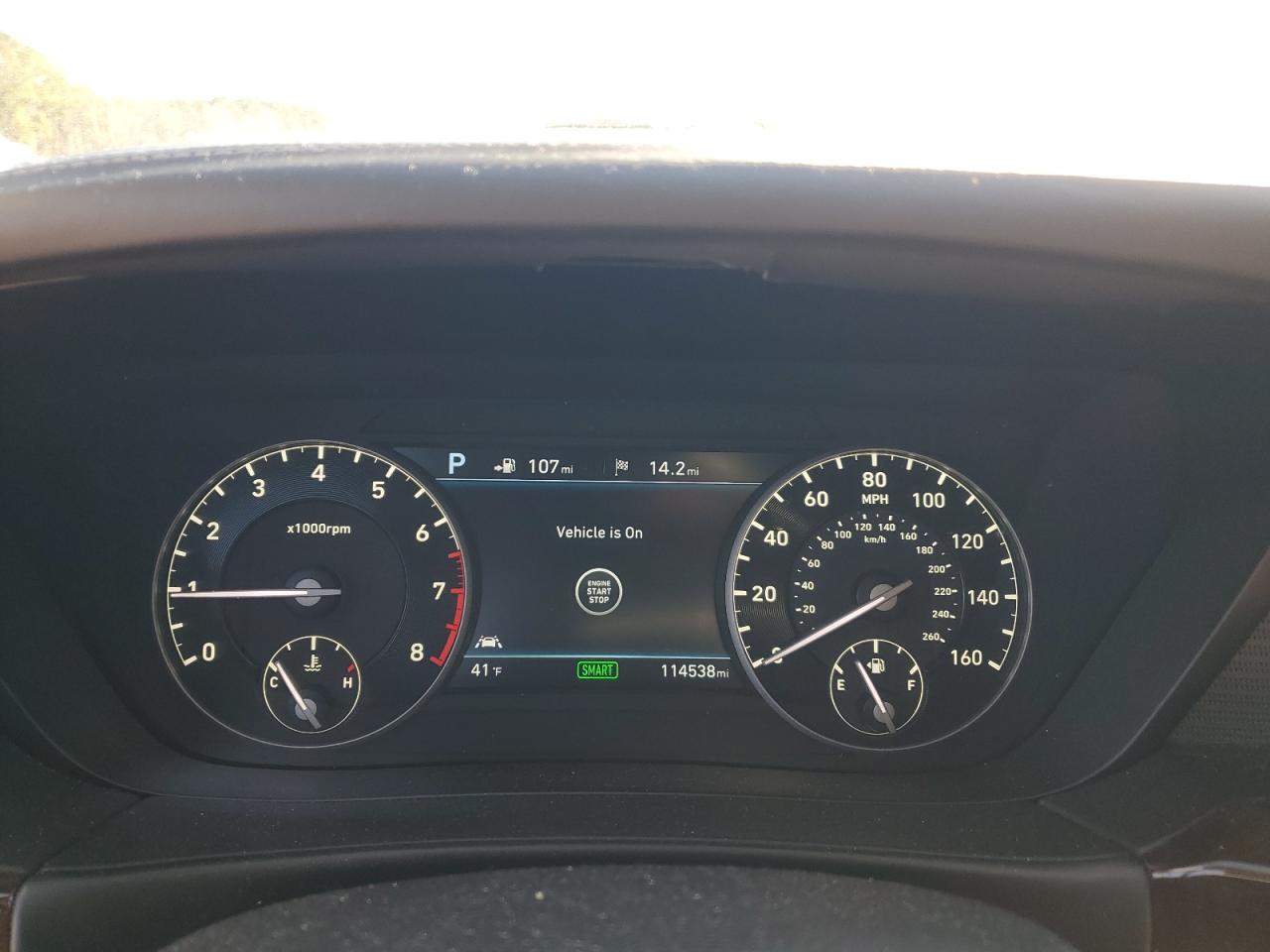 2017 Genesis G90 VIN KMHG34JA6HU033590 Copart auction photo, rear end / front end damage thumbnail 9