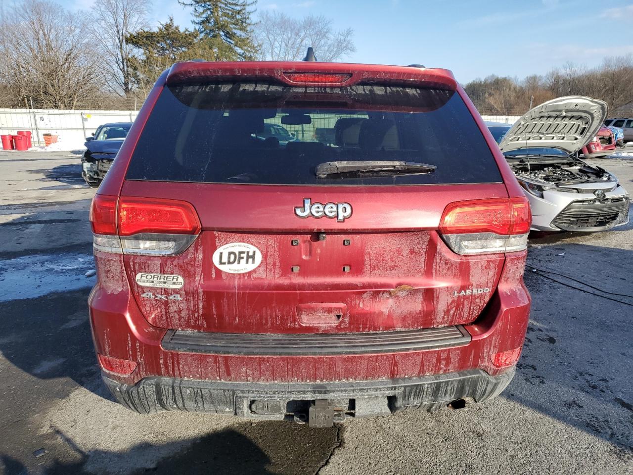 2014 Jeep Grand Cherokee VIN 1C4RJFAG0EC180847 Copart auction photo, side / front end damage thumbnail 6
