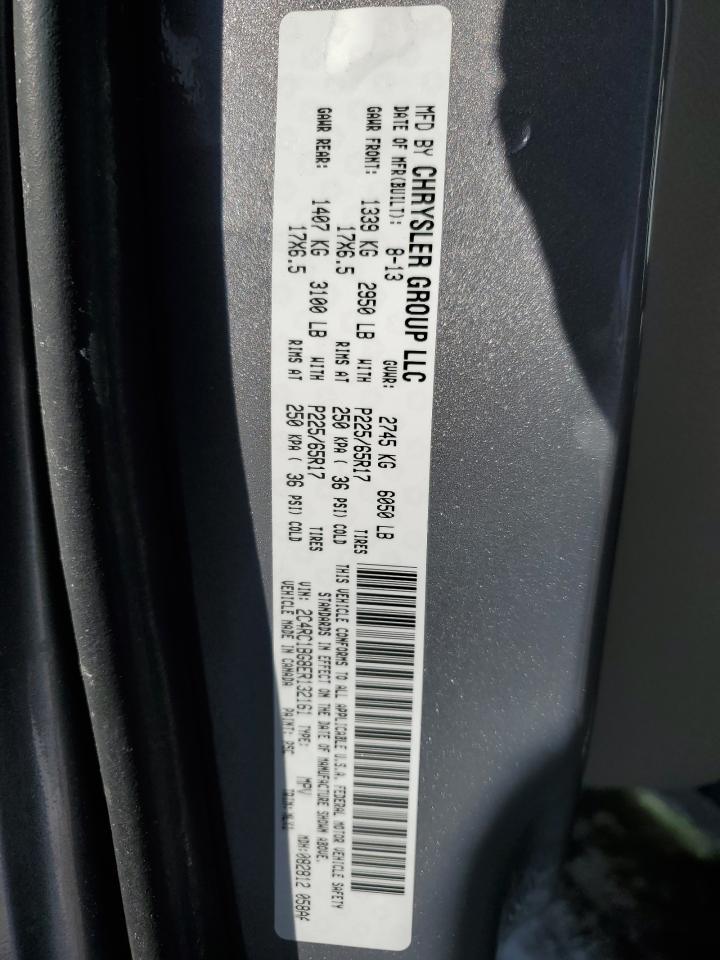 2014 Chrysler Town & Country VIN 2C4RC1BG8ER132161 Copart auction photo, rear end / minor dent/scratches damage thumbnail 13