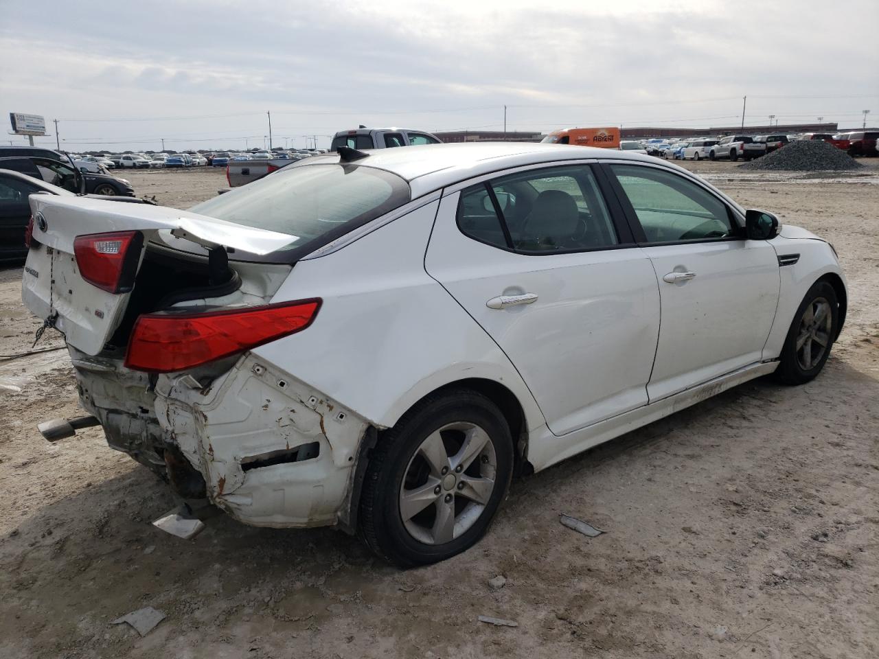 2014 KIA Optima VIN KNAGM4A73E5494013 Copart auction photo, rear end / front end damage thumbnail 3