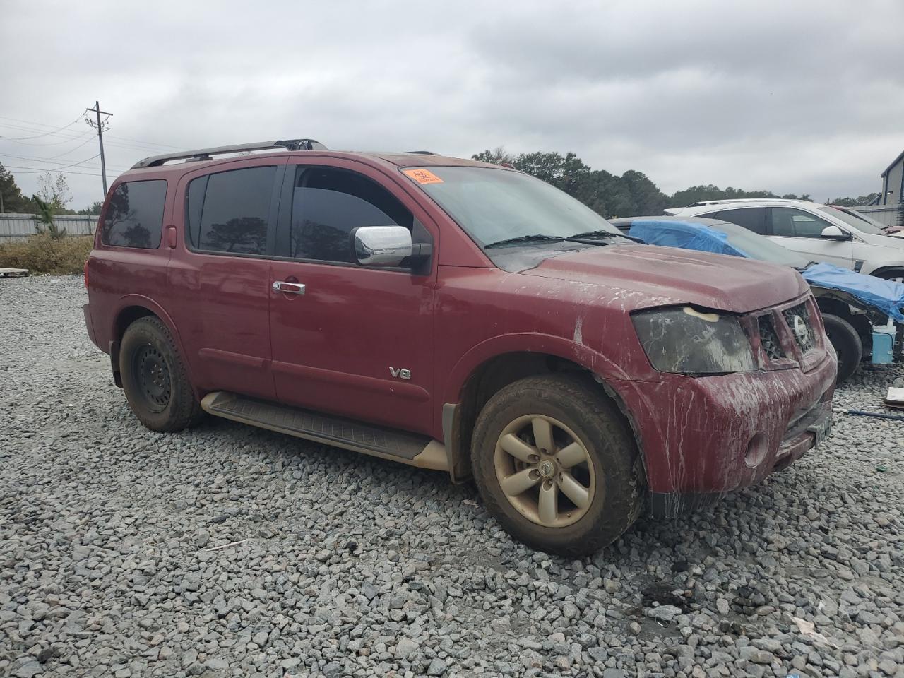 2009 Nissan Armada VIN 5N1BA08DX9N601716 Copart auction photo, burn - engine / side damage thumbnail 4