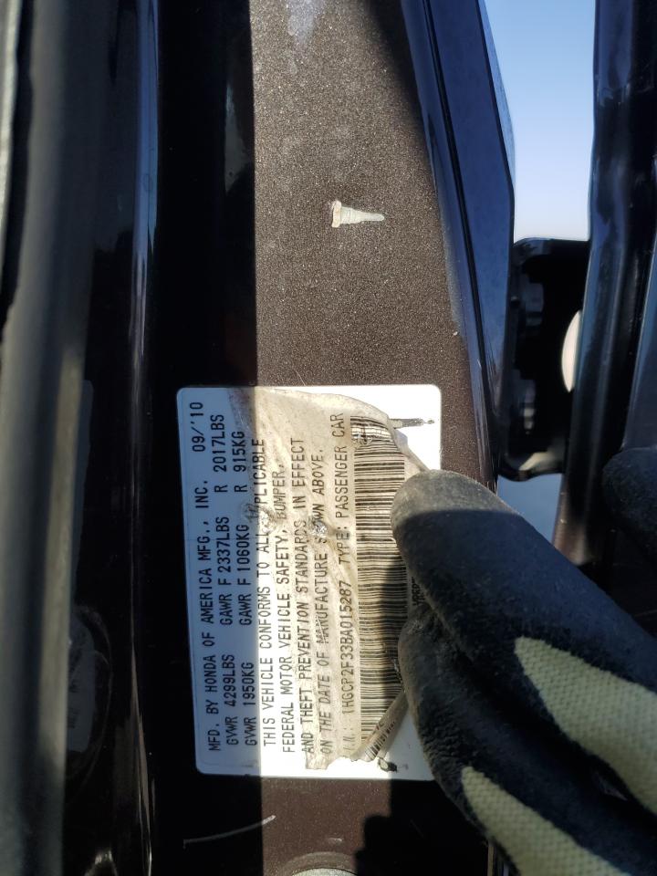 2011 Honda Accord VIN 1HGCP2F33BA015287 Copart auction photo, all over / mechanical damage thumbnail 12