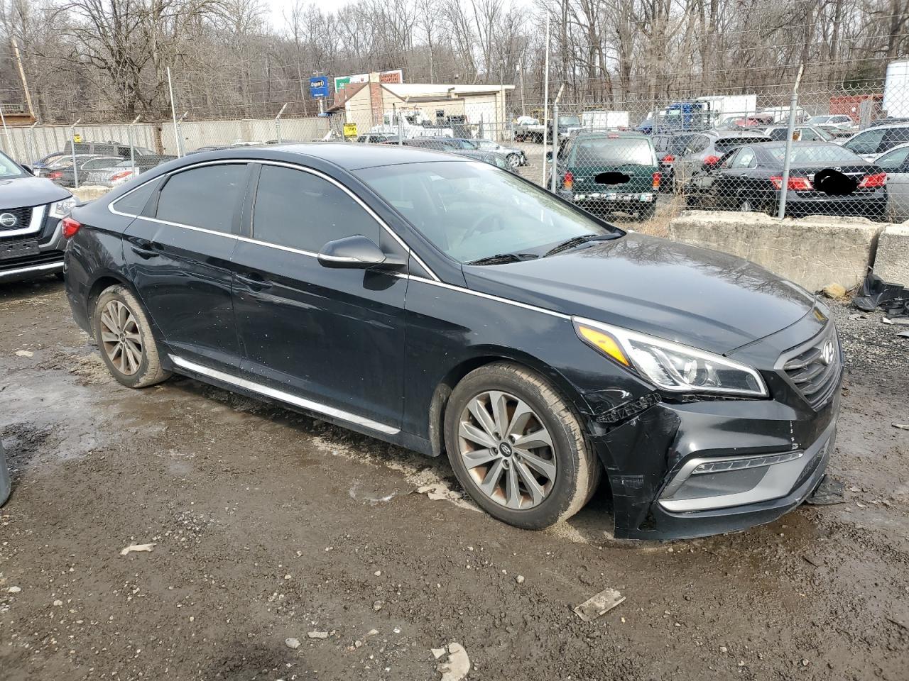 2015 Hyundai Sonata VIN 5NPE34AF2FH251184 Copart auction photo, vandalism / front end damage thumbnail 4