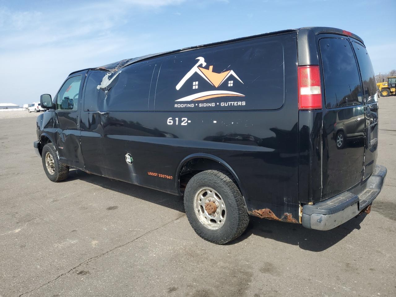 2008 GMC Savana VIN 1GTHG396081214760 Copart auction photo, rollover damage thumbnail 2