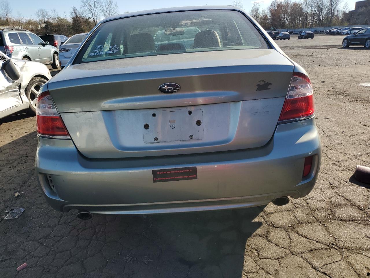 2009 Subaru Legacy VIN 4S3BL616597222835 Copart auction photo, front end / side damage thumbnail 6