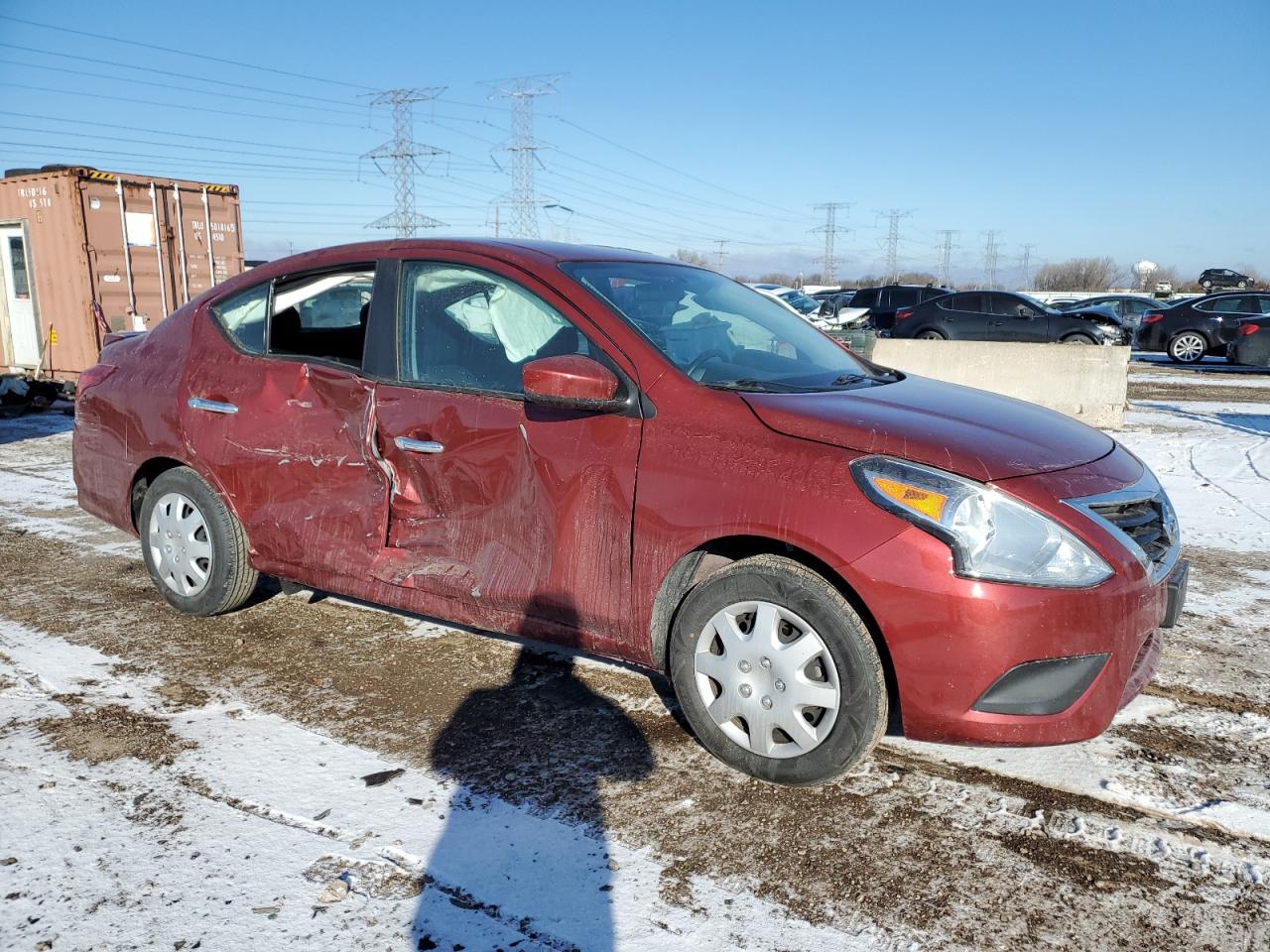 2019 Nissan Versa VIN 3N1CN7AP3KL861684 Copart auction photo, side / minor dent/scratches damage thumbnail 4