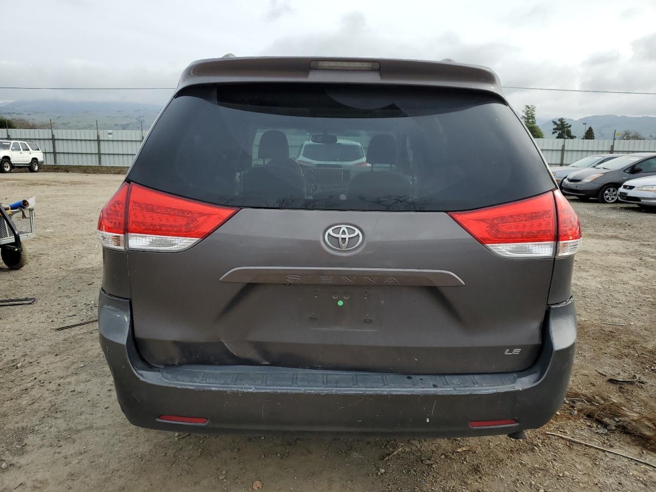 2012 Toyota Sienna VIN 5TDKK3DC3CS233106 Copart auction photo, rear end damage thumbnail 6