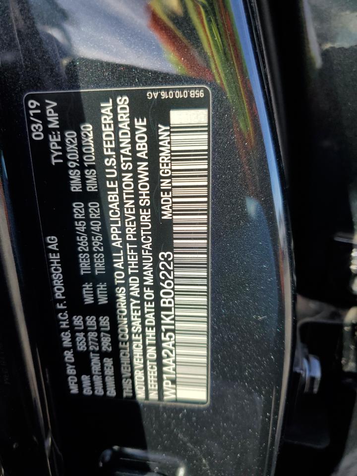 2019 Porsche Macan VIN WP1AA2A51KLB06223 Copart auction photo, front end / mechanical damage thumbnail 13