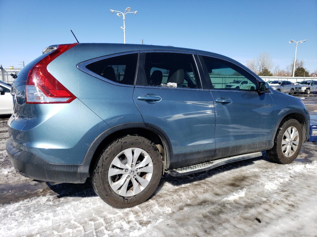 2014 Honda CR-V VIN 5J6RM4H54EL021081 Copart auction photo, side / front end damage thumbnail 3