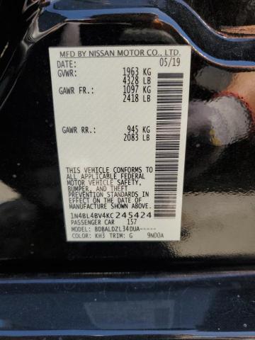 2019 Nissan Altima VIN 1N4BL4BV4KC245424 Copart auction photo, front end damage thumbnail 12