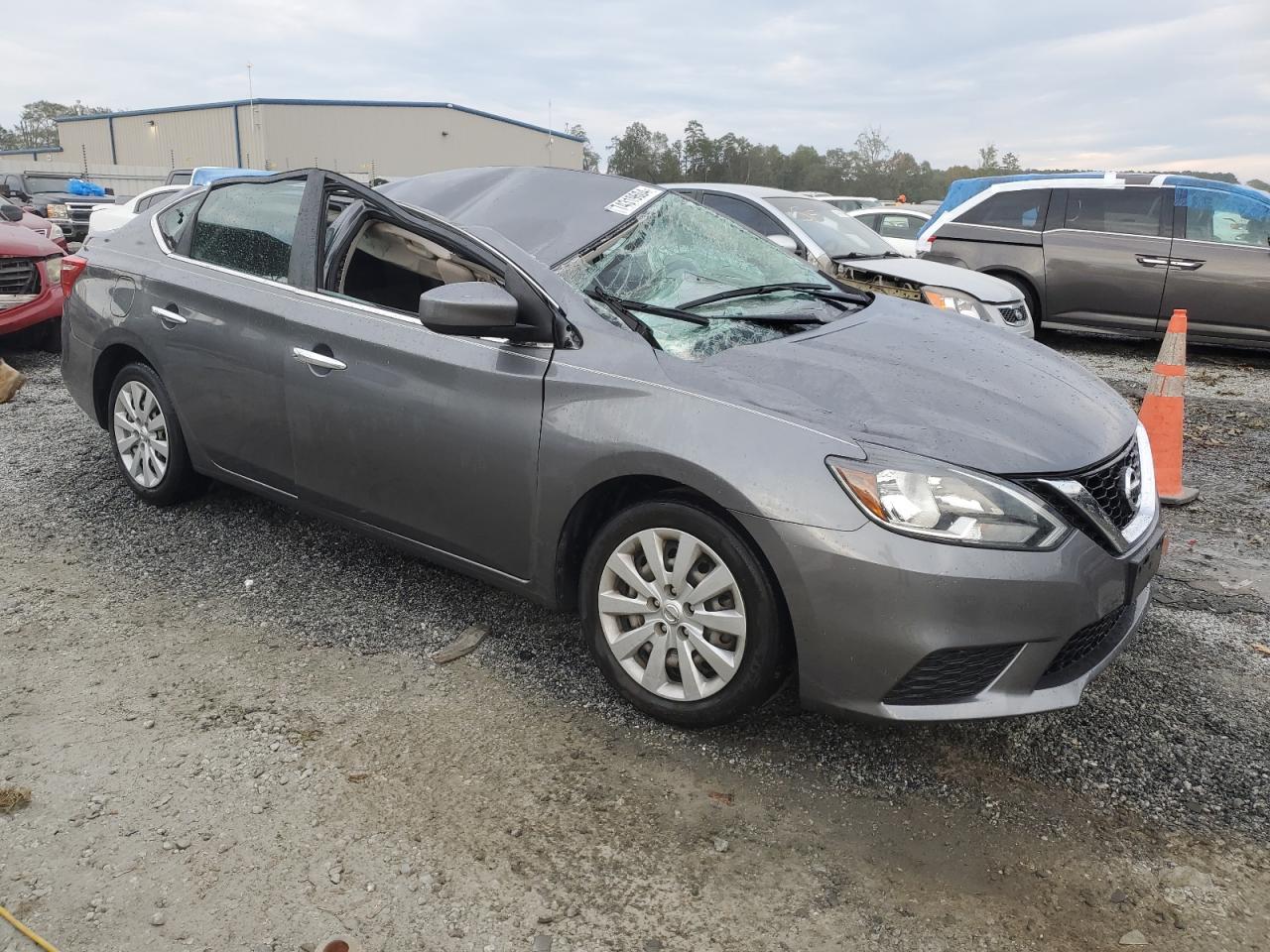 2017 Nissan Sentra VIN 3N1AB7AP6HY394644 Copart auction photo, top/roof damage thumbnail 4